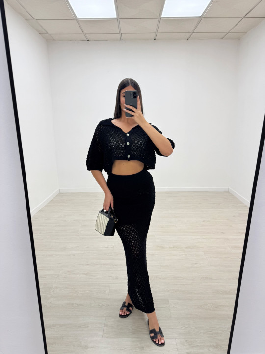 CONJUNTO CROCHET NEGRO